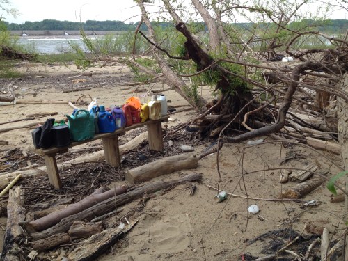 From the series, "Petroleum Rainbows", seen from behind, Falls of the Ohio, May 2015