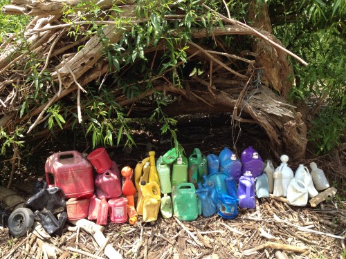 "Big Jug Rainbow", detail, Falls of the Ohio, June 2015