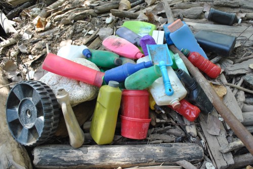 River junk, Falls of the Ohio, early August 2015