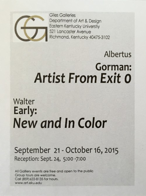 E.K.U. show card info, Sept. 2015