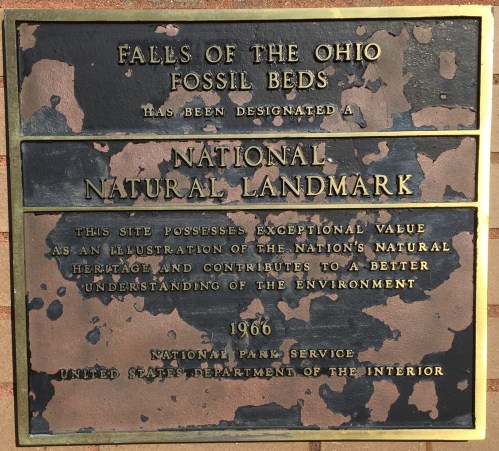Plaque at the Falls of the Ohio Interpretive Center, Jan. 1, 2016