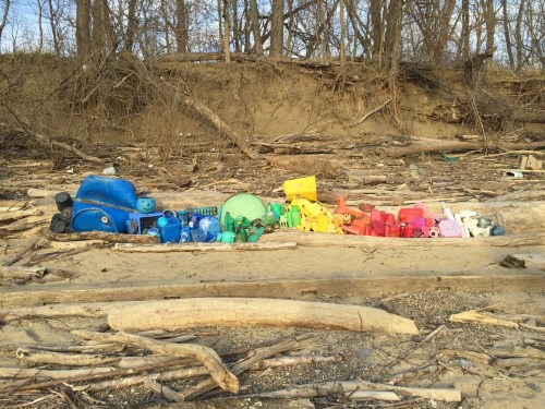 Variation on an image, Western Park Rainbow, Falls of the Ohio, Jan. 30,2016